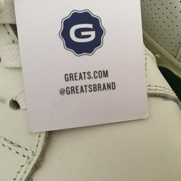 GREATS Women’s Sneakers in White with Green Soles - Picture 8 of 8